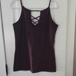 Maurices Deep Purple Camisole with Strappy Back